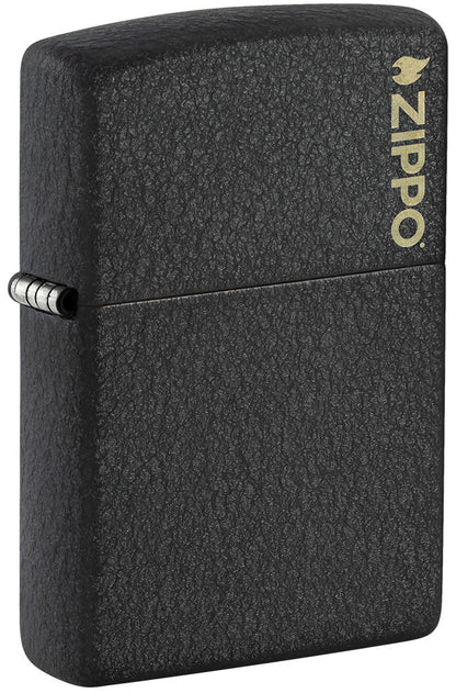 Black Crackle® clásico con el logotipo de Zippo