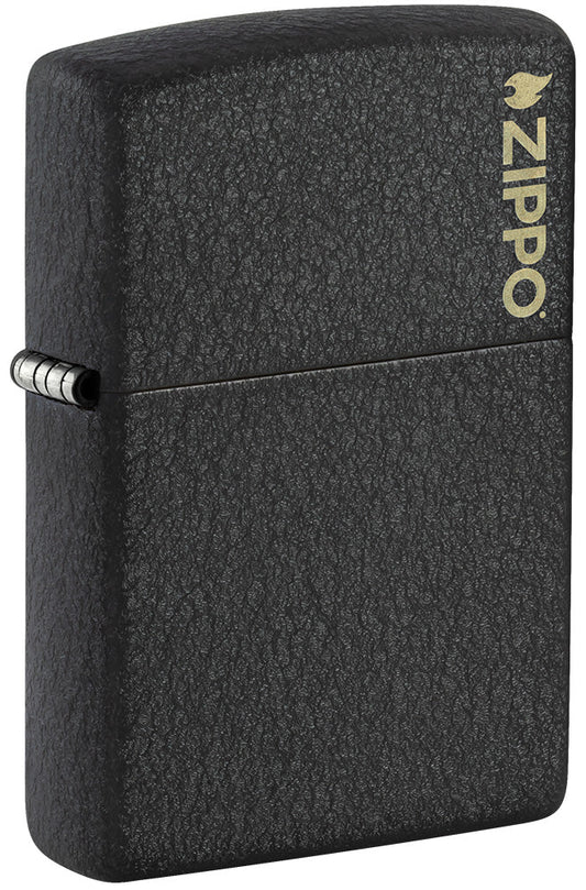 Black Crackle® clásico con el logotipo de Zippo