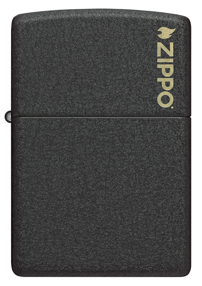 Black Crackle® clásico con el logotipo de Zippo