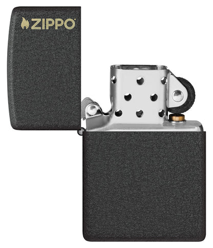 Black Crackle® clásico con el logotipo de Zippo