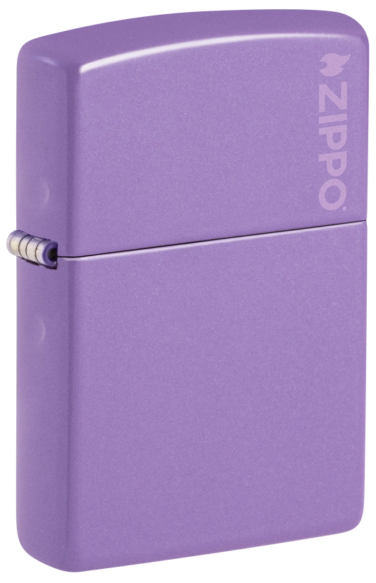 Lavanda ahumada clásica con el logotipo de Zippo